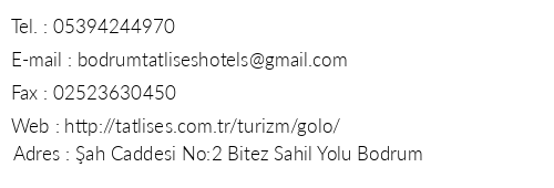 Golo Beach Hotel telefon numaralar, faks, e-mail, posta adresi ve iletiim bilgileri